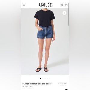 AGOLDE PARKER VINTAGE CUT OFF SHORT - Caution - Size 30